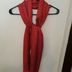 Dark red silk scarf